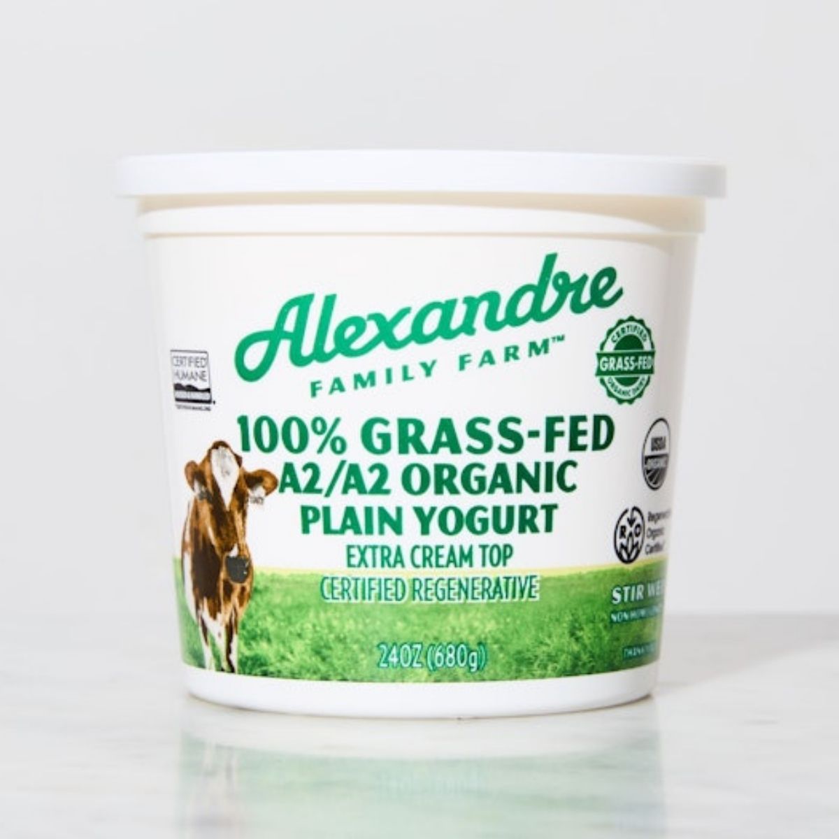 Organic Grass-Fed A2/A2 Cream on Top Yogurt (24 oz)