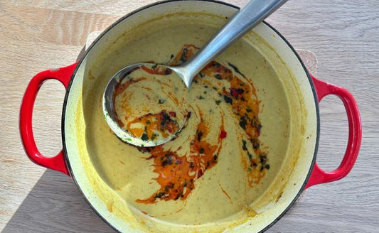 Curried Cauliflower Soup with Cilantro