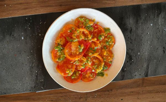 Heirloom Tomato Salad with Tomato Vinaigrette