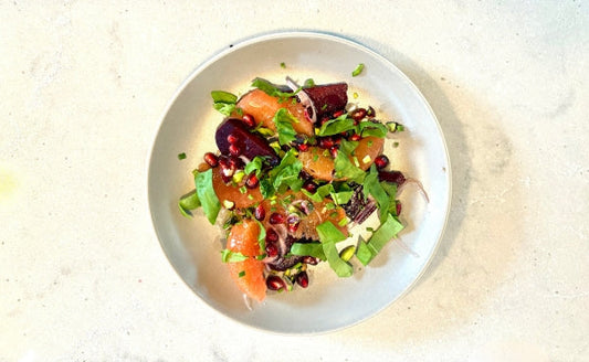 Beet and Grapefruit Salad with Pomegranate and Pistachio