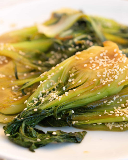 Sauteed Mei Quin Choy with Butter and Sesame
