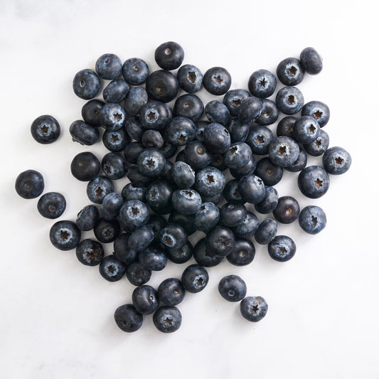blueberries on a white background