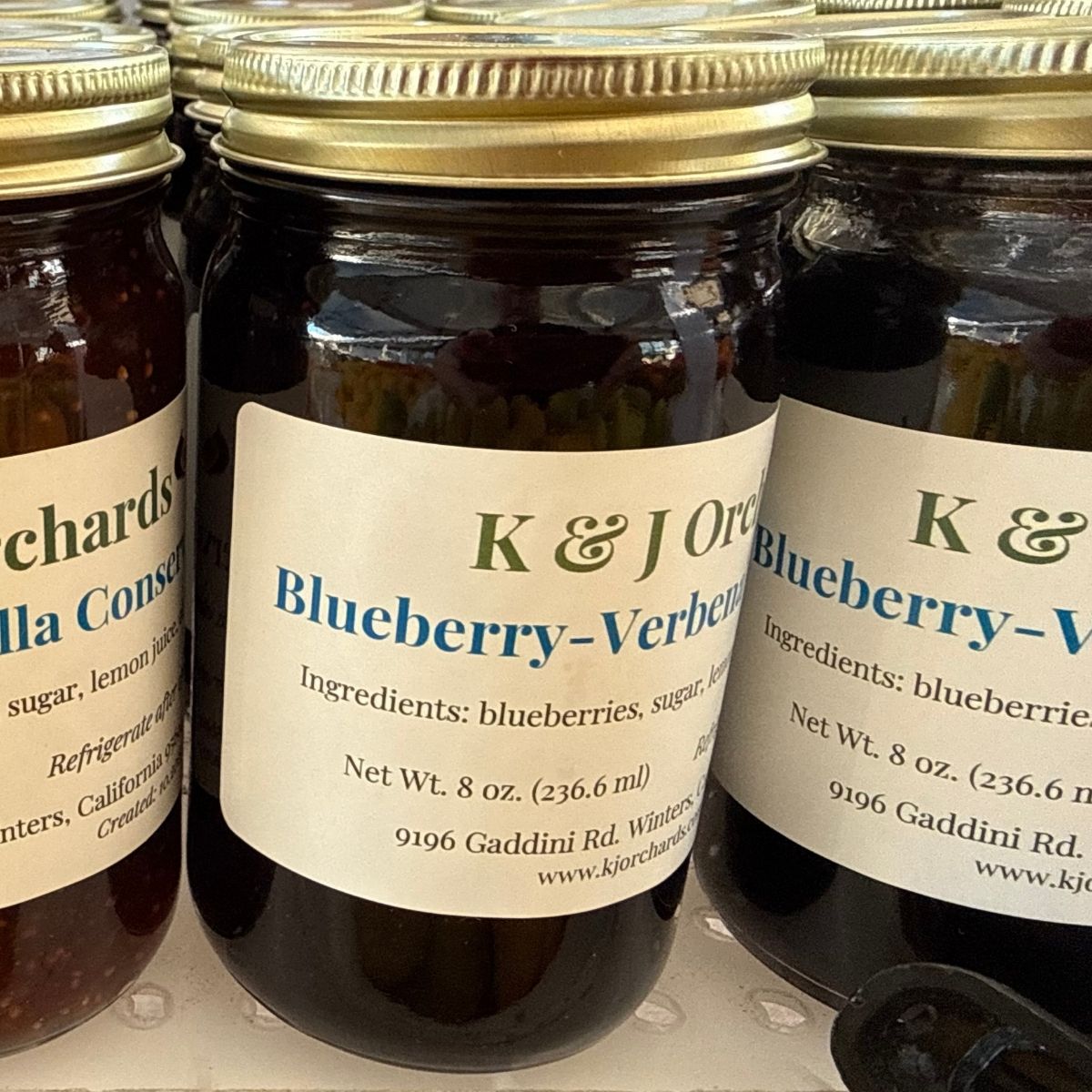 Organic Blueberry Verbena Jam (1 jar)
