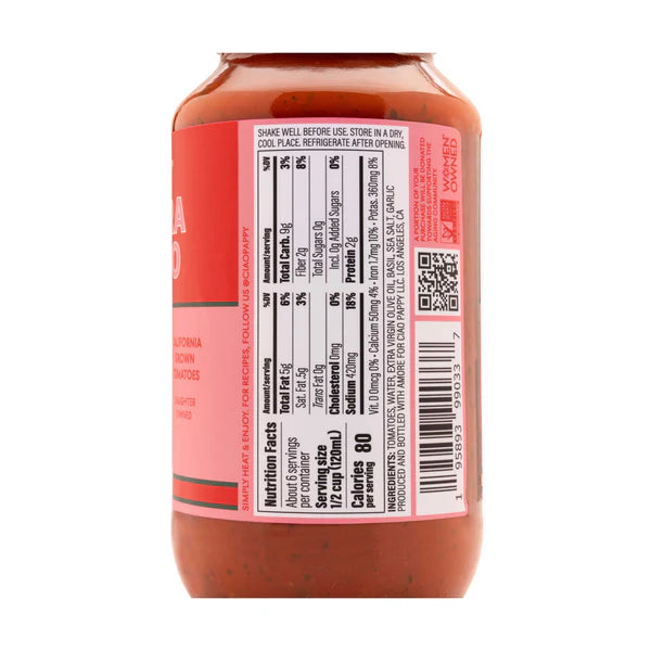 Ciao Pappy Marinara Classico (24 oz)
