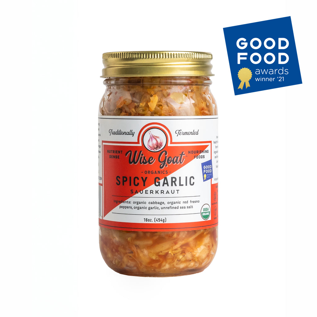 Spicy Garlic Sauerkraut (16 oz)