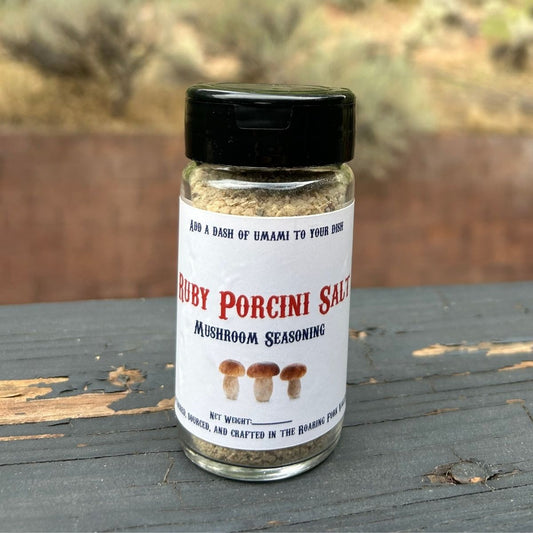 Hickory-Smoked Ruby Porcini Salt (4 oz jar)